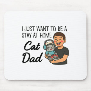 Mousepad Jogos Engraçados De Pai De Gato - Gamer Gamer Cat