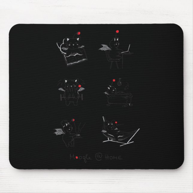 Mousepad Jogos Retrô Kawaii Video Game Moogle Kupo Gamer 3 (Frente)