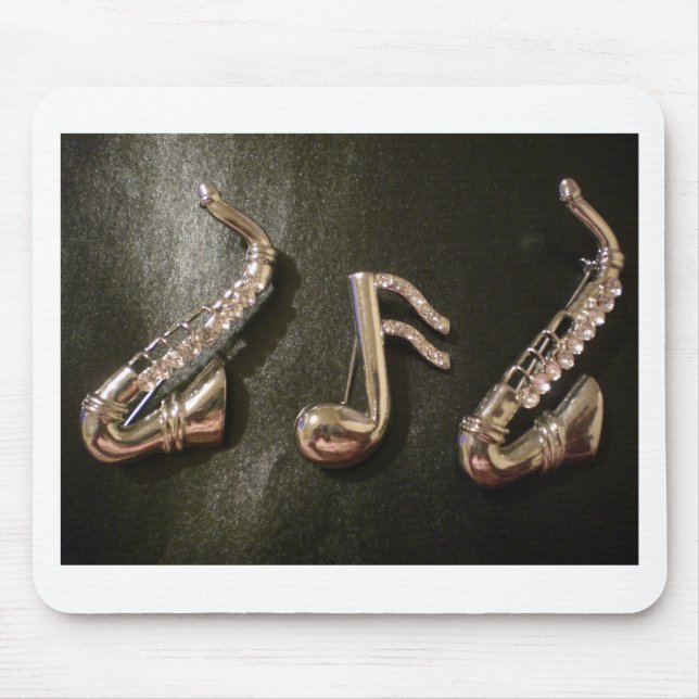 Mousepad Jogue uma nota musical nesse Saxaphone (Frente)