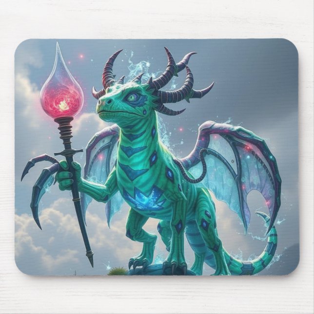 Mousepad Johann, der Blitzdrache (Frente)