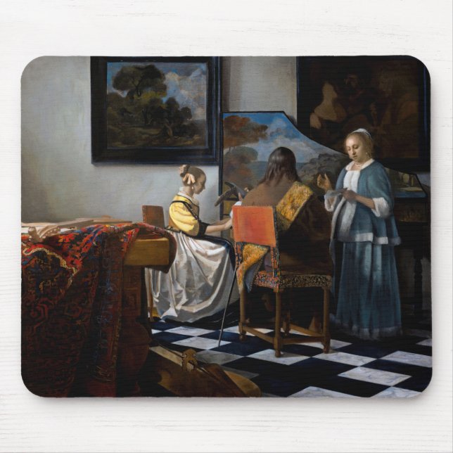Mousepad Johannes Vermeer - O concerto (Frente)