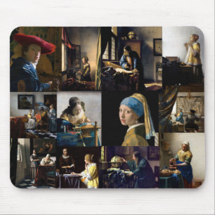 Mousepad Johannes Vermeer - Patchwork de obras-primas