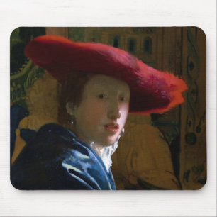 Mousepad Johannes Vermeer - Rapariga com Chapéu Vermelho