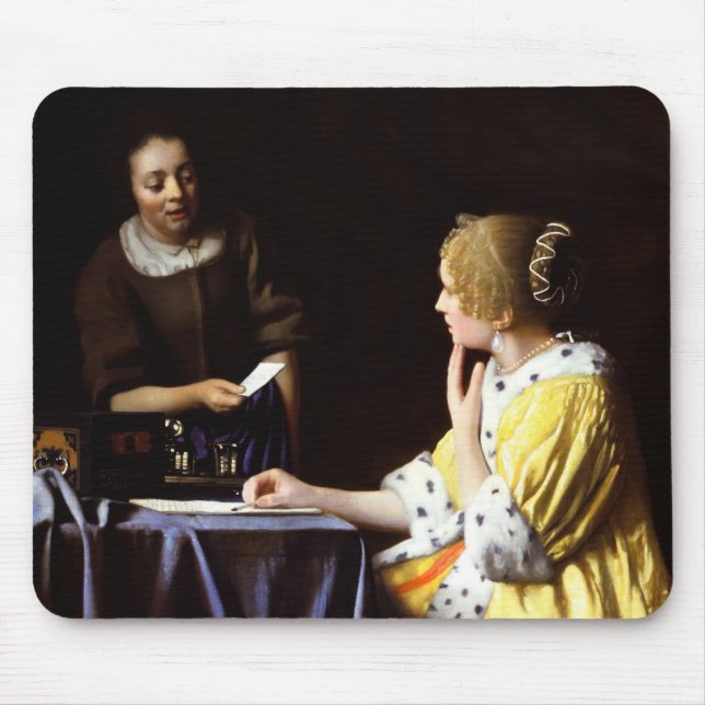Mousepad Johannes Vermeer - Senhora e Maid (Frente)