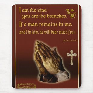 Mousepad John 15: Eu sou o bocal de vinha