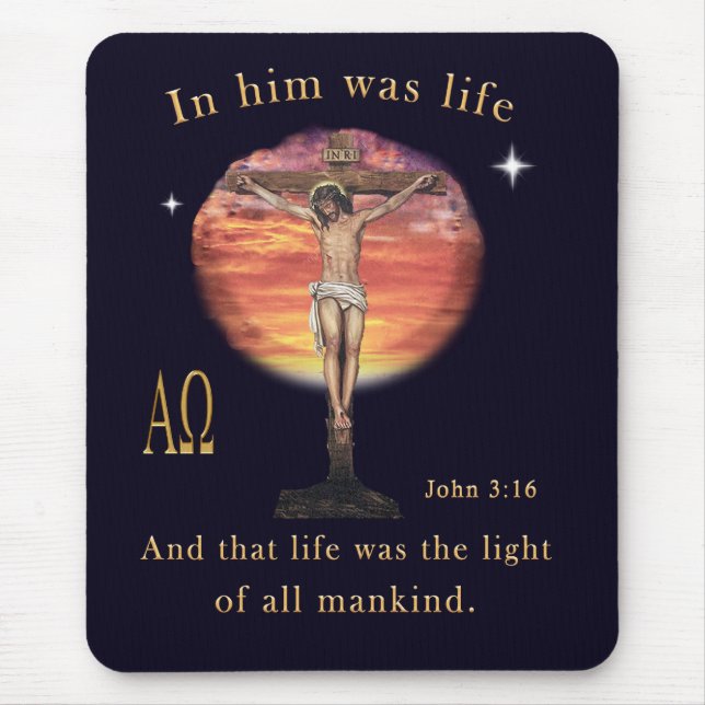 Mousepad John 3:16 (Frente)