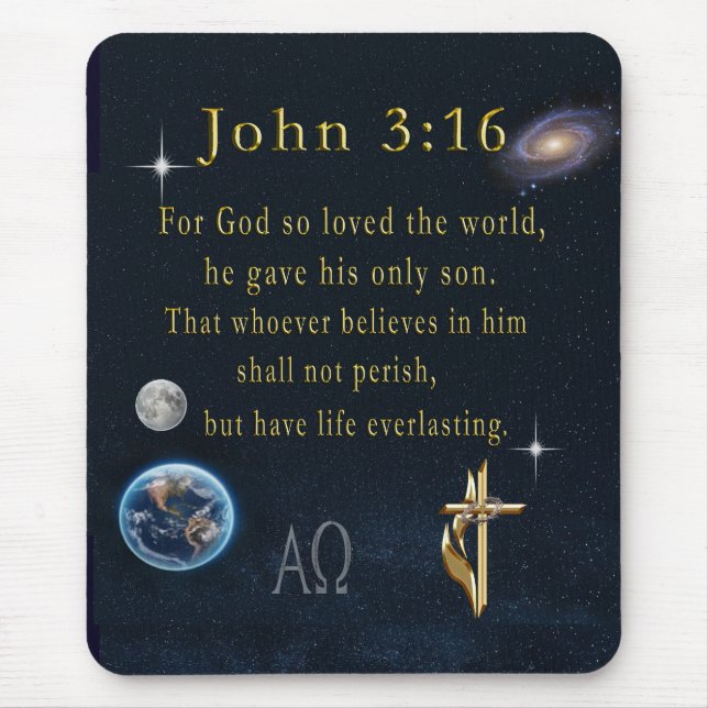 Mousepad John 3:16 (Frente)