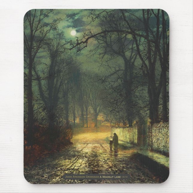 Mousepad John Atkinson Grimshaw Uma via lua 1874 CC0230 (Frente)