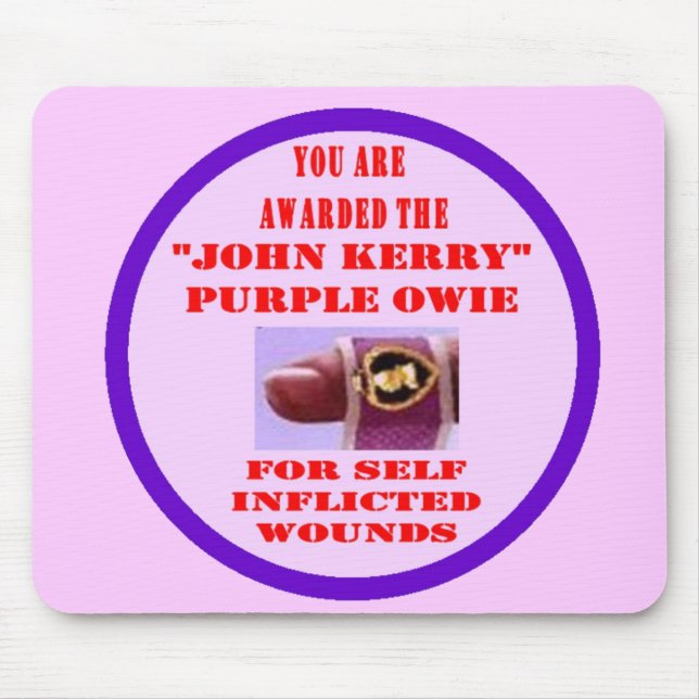MOUSEPAD JOHN KERRY PURPLE OWIE (Frente)