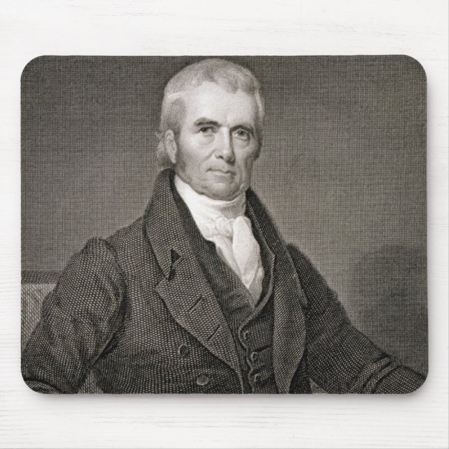 Mousepad John Marshall (1755-1835), gravado pelo calcinador (Frente)