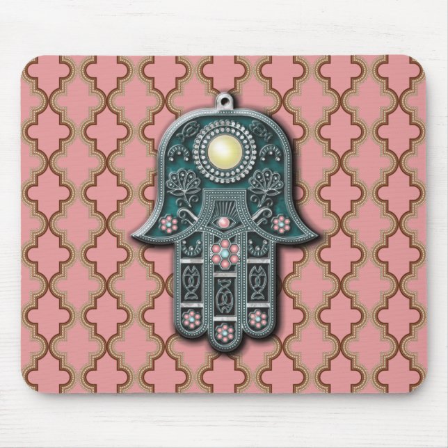 Mousepad joias de berbere, pendente de folha de papel de jo (Frente)