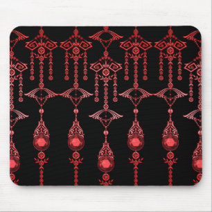 MOUSEPAD JÓIAS DE CASTELLINA: GÓTICO VERMELHO ORNAMENTADO
