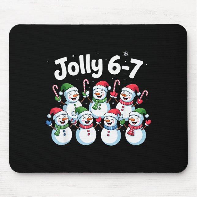 Mousepad Jolly 6 7 Six Seven Meme Christmas Women Men Kids  (Frente)