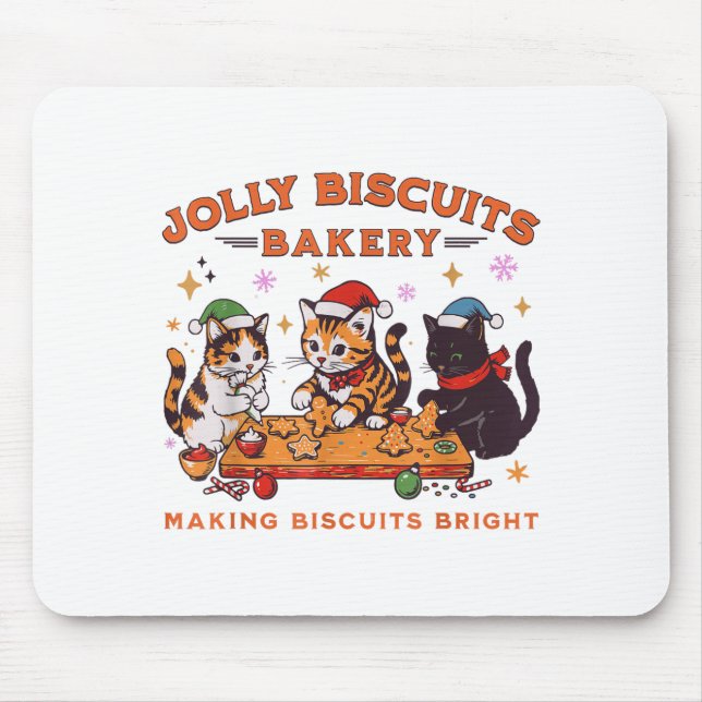 Mousepad Jolly Christmas Biscuits Bakery Baking Crew Xmas C (Frente)