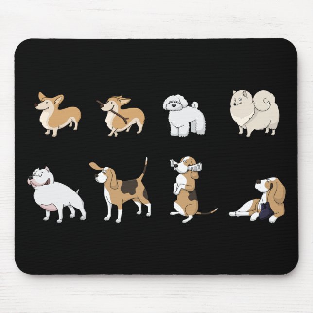 Mousepad Jolly corgis (Frente)