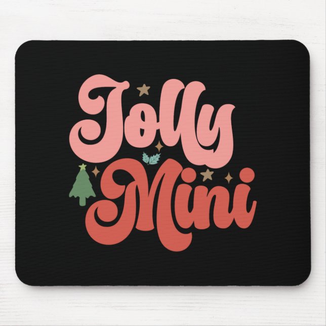 Mousepad Jolly Mini Retro Groovy Christmas Holidays Toddler (Frente)
