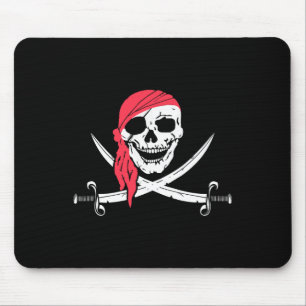 Mousepad Jolly Roger E Calico Jack Halloween Bandeira