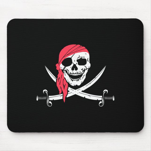 Mousepad Jolly Roger E Calico Jack Halloween Bandeira (Frente)
