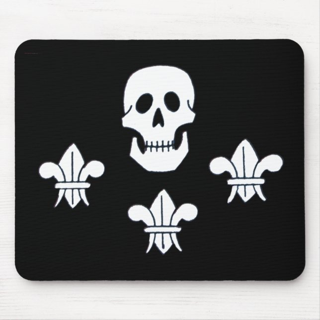 MOUSEPAD JOLLY ROGER SKULL E TRÊS MENTIRAS FLAG (Frente)