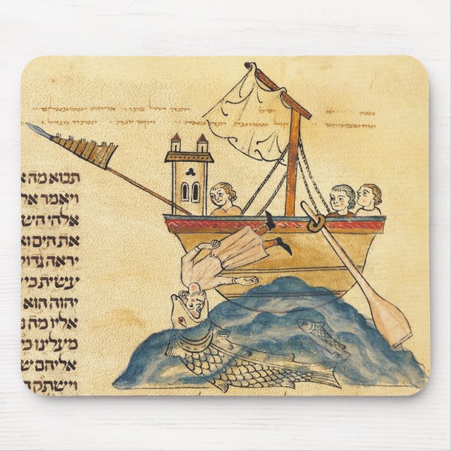 Mousepad Jonah comido pela baleia (Frente)