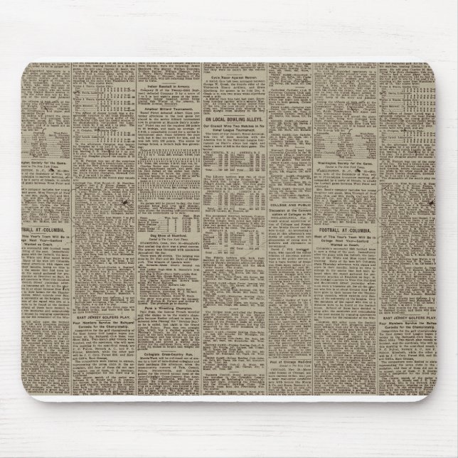 Mousepad Jornal 1902 do vintage (Frente)