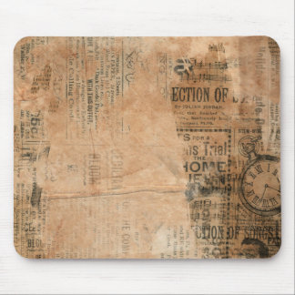 Mousepad Jornal rasgado velho um do vintage