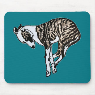 Mousepad Jovem corça Whippet sonolento rajado