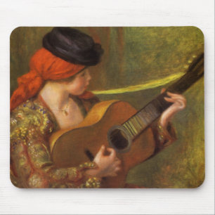 Mousepad Jovem espanhola com guitarra por Pierre Renoir