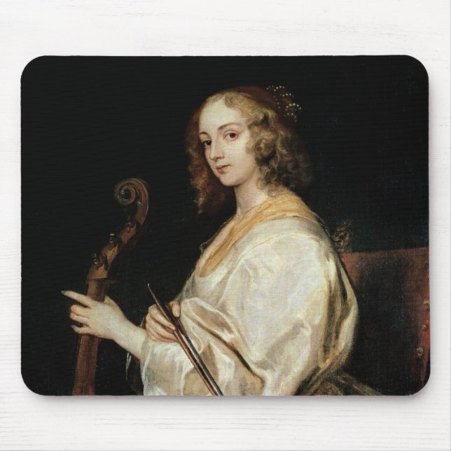 Mousepad Jovem mulher que joga um Gamba de Dinamarca de (Frente)