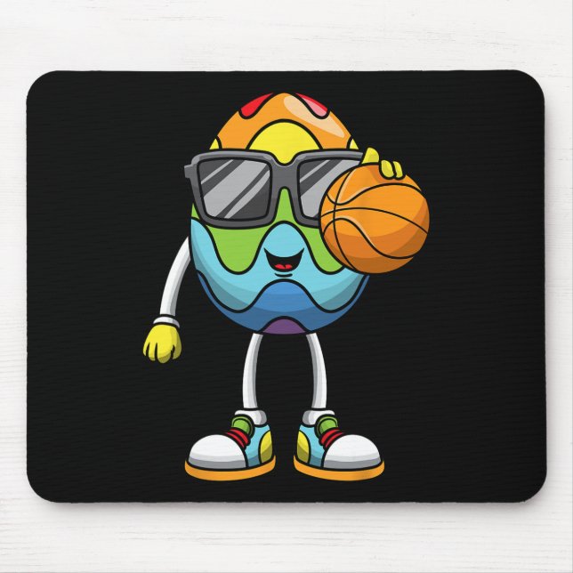 Mousepad Jovens Homens Jogando Basquete Jogando Ovo Em Pásc (Frente)