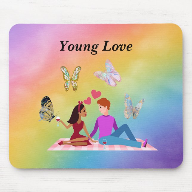 Mousepad Jovens Ratos de Amor com Casal (Frente)