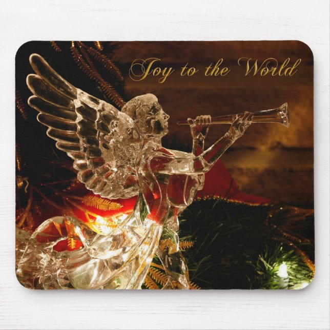 Mousepad Joy do Natal do Anjo Cristal para o Mundo (Frente)
