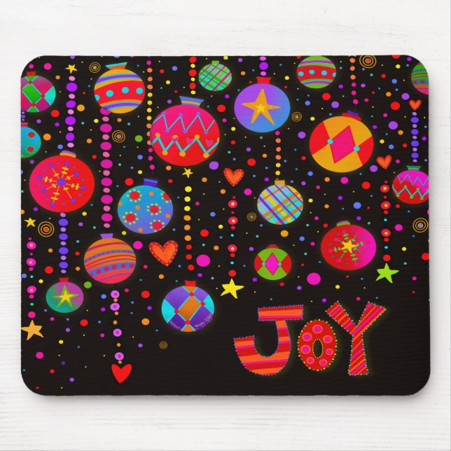 Mousepad Joy Natal Ornaments Inspirivity (Frente)