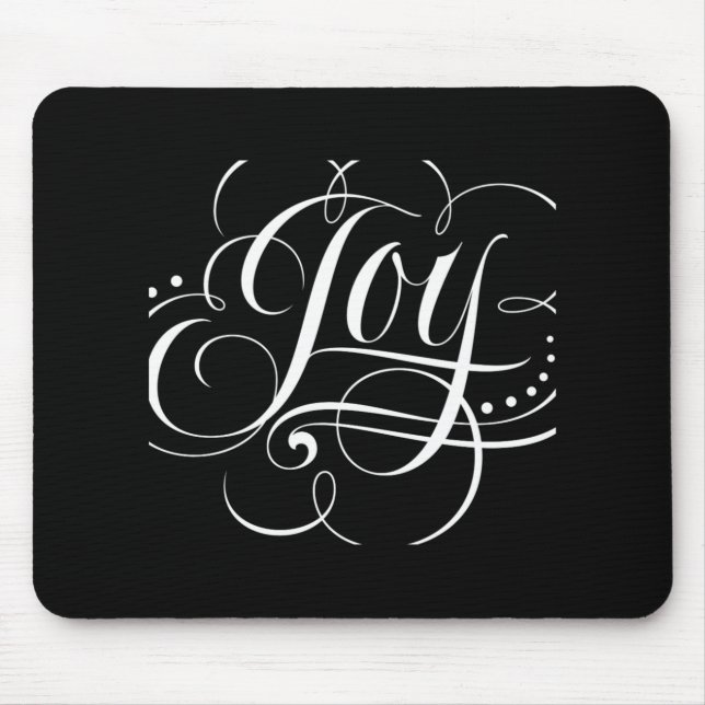 Mousepad Joy To The World Fancy Swirly Elegant Christmas T  (Frente)