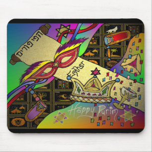 Mousepad Judaica Happy Purim Jewish Holiday Gifts Roupa