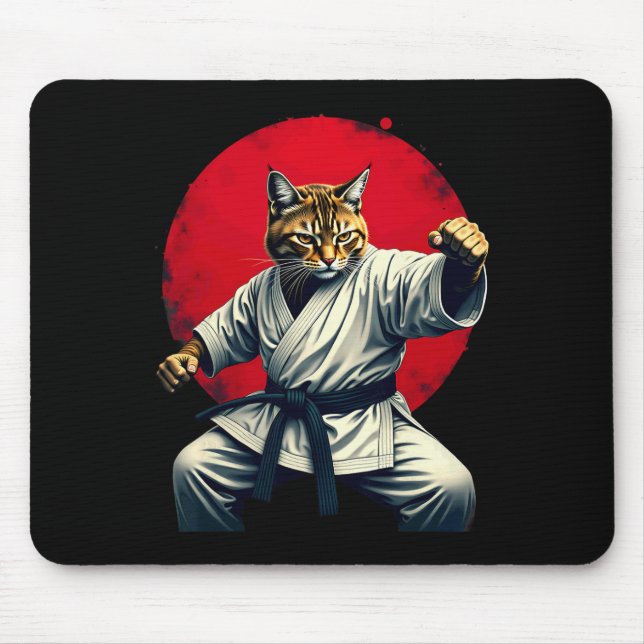 Mousepad Judo Karate Cat Para Homens (Frente)