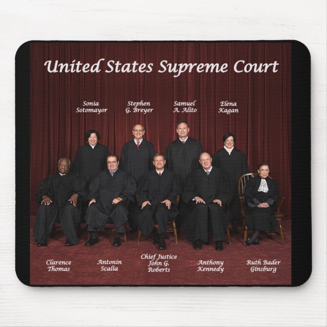 Mousepad Juizes do Tribunal Supremos dos Estados Unidos (Frente)