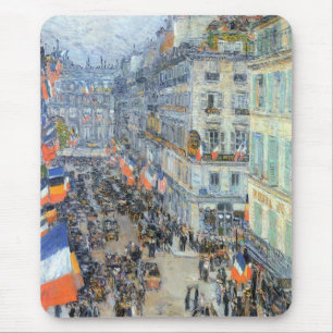 Mousepad Julho décima quarta, rua Daunou por Childe Hassam