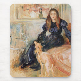 Mousepad Julie Manet e seu Greyhound (por Berthe Morisot)