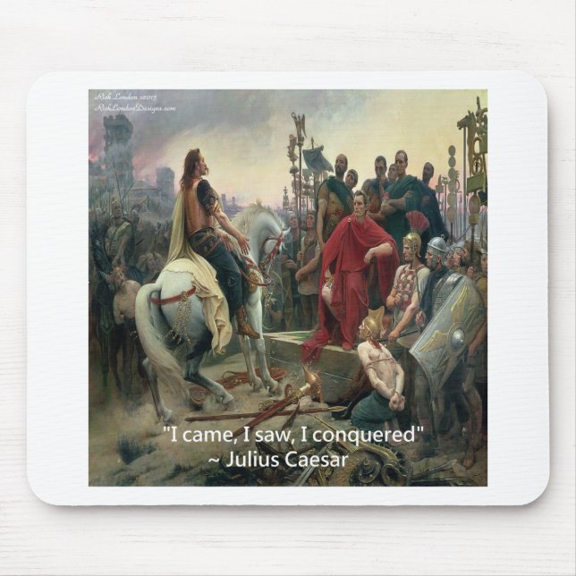 Mousepad Júlio César Eu Vim Eu Vi Eu Conquistei (Frente)