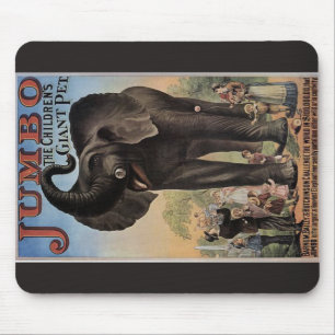 Mousepad Jumbo o teatro retro do elefante gigante