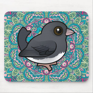 Mousepad Junco de olhos escuros (de cor ardente)
