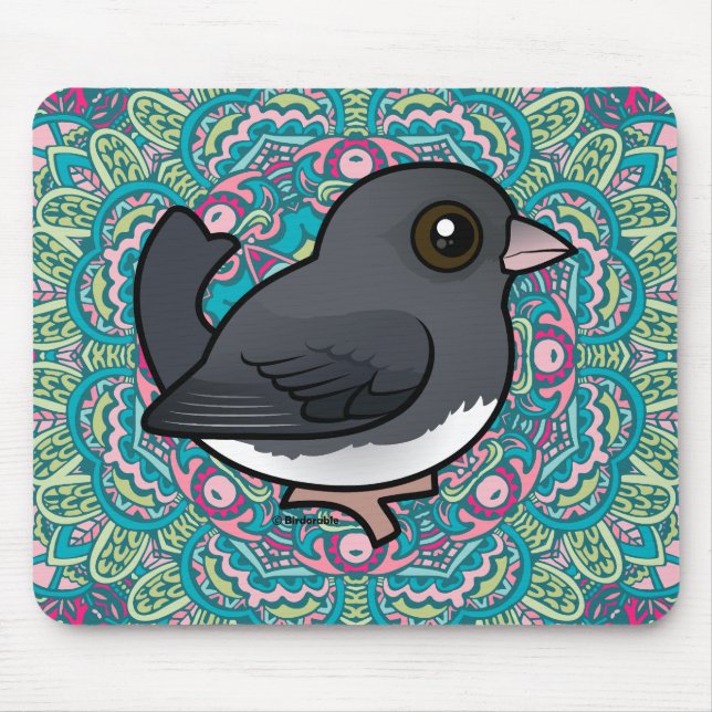 Mousepad Junco de olhos escuros (de cor ardente) (Frente)