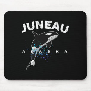 Mousepad Juneau Alasca Amante da Baleia Assassina Orca Féri