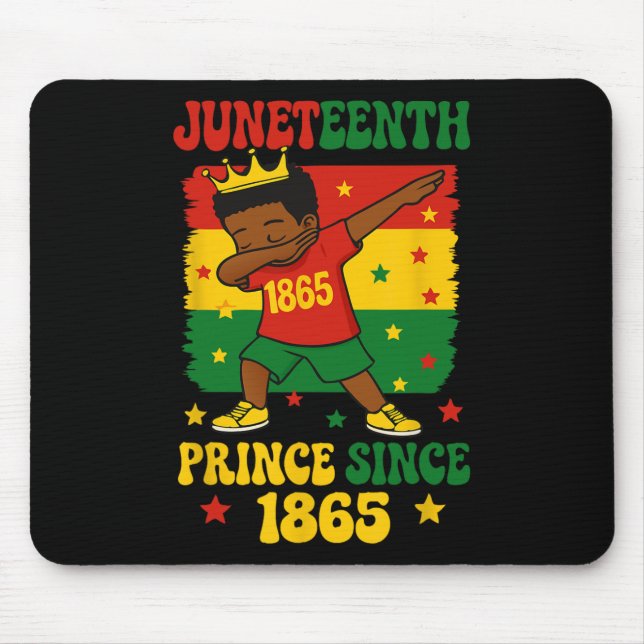 Mousepad Juneteenth 1865 Garoto Radical Dançando Príncipe  (Frente)