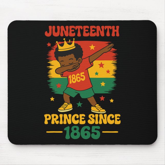 Mousepad Juneteenth 1865 Groovy Prince Toddler Dab Boy Livr (Frente)