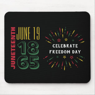 Mousepad Juneteenth 19 de Junho de 1865 História Negra Fogo