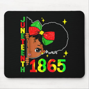 Mousepad Juneteenth celebrando 1865 meninas negras fofas cr