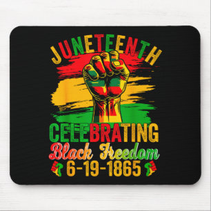Mousepad Juneteenth celebrando a liberdade negra 1865 homen