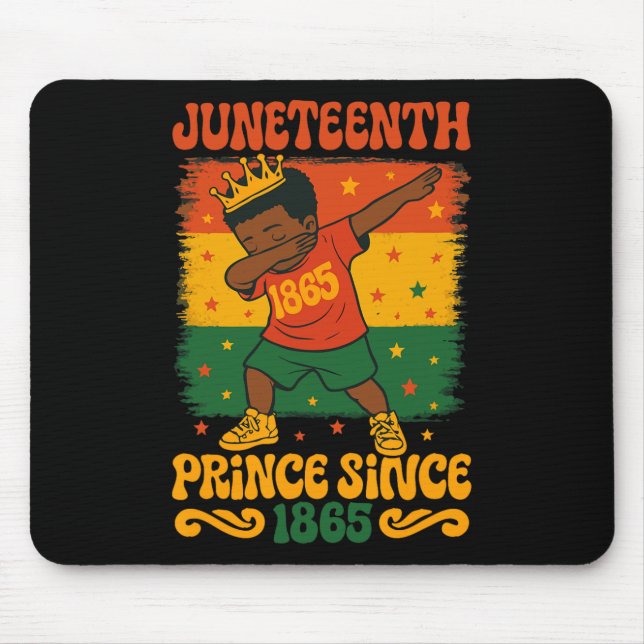 Mousepad Juneteenth Dabbing Groovy Africano Garoto Dab Desd (Frente)
